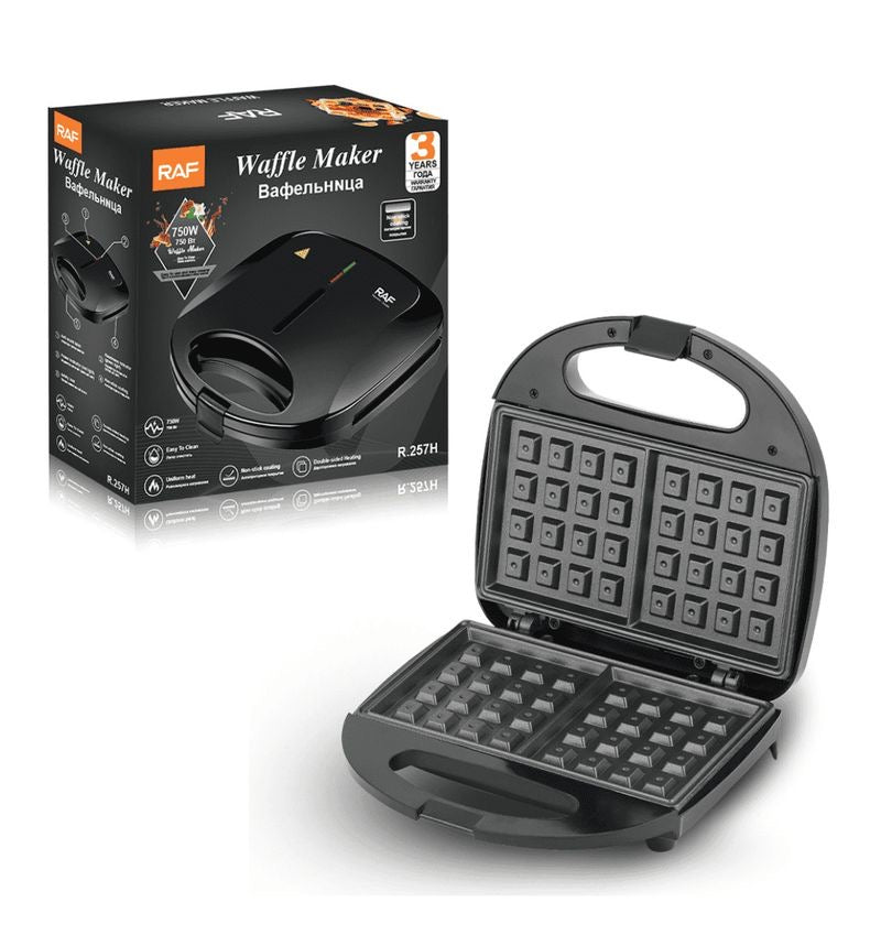 RAF 750W Dual-Grid Waffle Maker (Model R.257H)