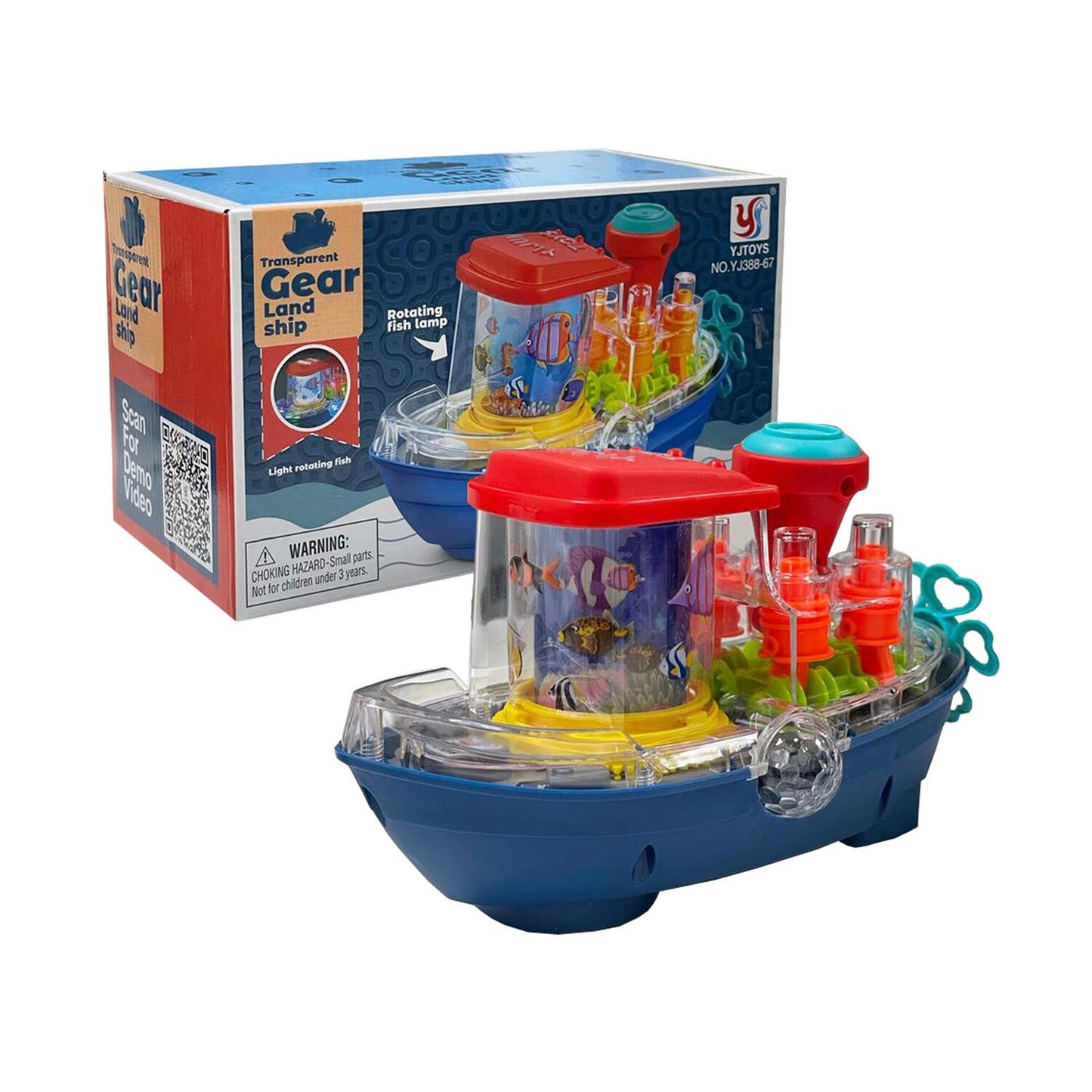 YJ Toys Transparent Gear Land Ship (Model No. YJ388-67)