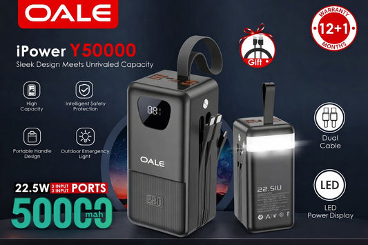 OALE iPower Y50000 | 50,000mAh Ultra-High Capacity Power Bank