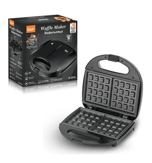 RAF 750W Dual-Grid Waffle Maker (Model R.257H)