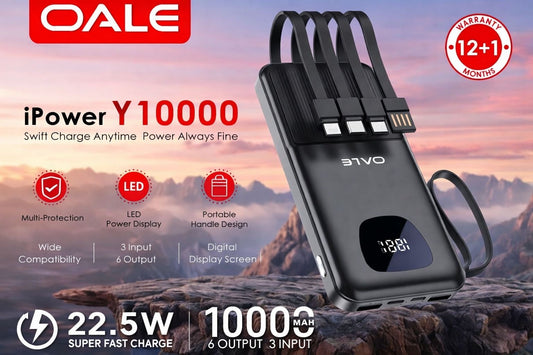 OALE iPower Y10000 | 22.5W Super Fast Charge Power Bank