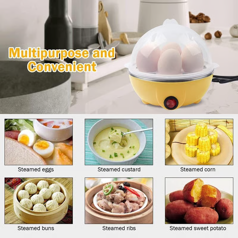 Ali Shipping Egg Boiler Electric Automatic Off 7 Egg Poacher for Steaming, Cooking, Boiling and Frying